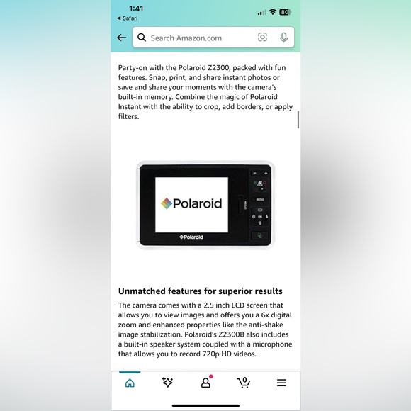 Polaroid Z2300 10MP Digital Instant Print Camera (Blue) - Picture 7 of 10